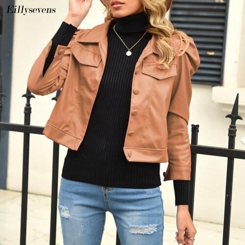 Autumn 2020 Casual Faux Leather Jackets Women Winter Sashes Zipper Streetwear Biker Motorcycle Jacket Girls Coat Female Tunic