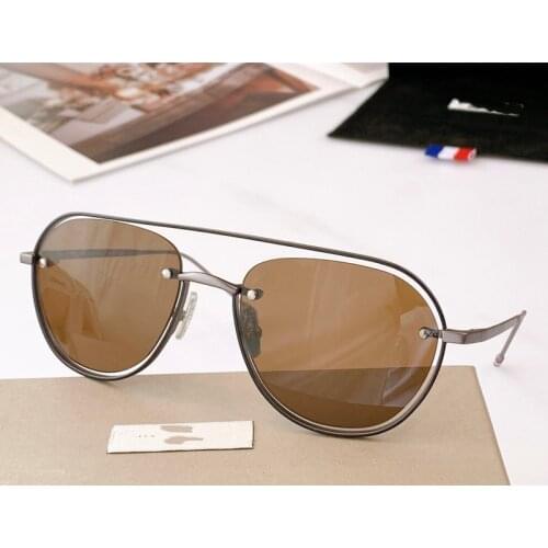 Brand Designer Oval Fashion Sunglasses Hollow Lens Men‘s and Women’s Sun Glasses Frame Anti-reflection Gafas with Original box