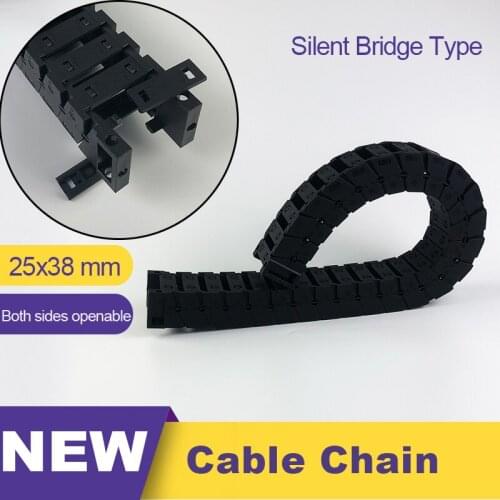 25x38 25*38 1m Transmission Chains Plastic Towline Nylon Cable Drag Chain 25 mm