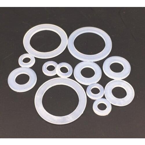 M3x8x1 Flat Washers Small Nylon Plastic Off-White Pack 1000