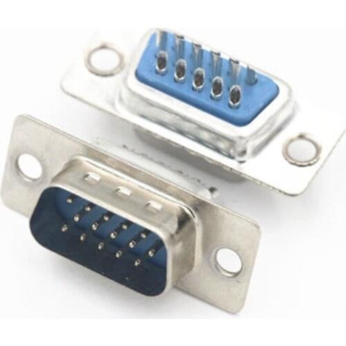 VGA male Female Jack Socket DB15 15Pin D-SUB 3 Row Solder Type Connector Adapter