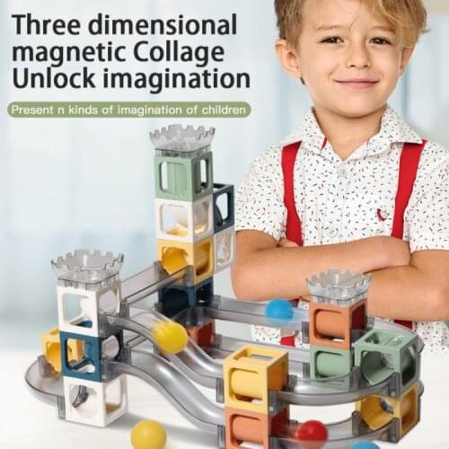 Educational Assembling Toys Magnetic Tiles Blocks For Kids 3D Building Blocks Stem Puzzle Toy For Kids Gift 64pcs/41pcs/23pcs