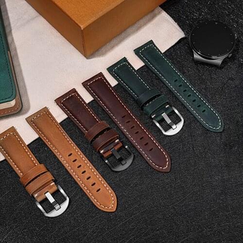 20mm 22mm Bracelet For Huawei Watch 3 GT2e GT 2 Pro Strap Leather Watch Band Butterfly Buckle For Honor Watch GS Pro Accessories