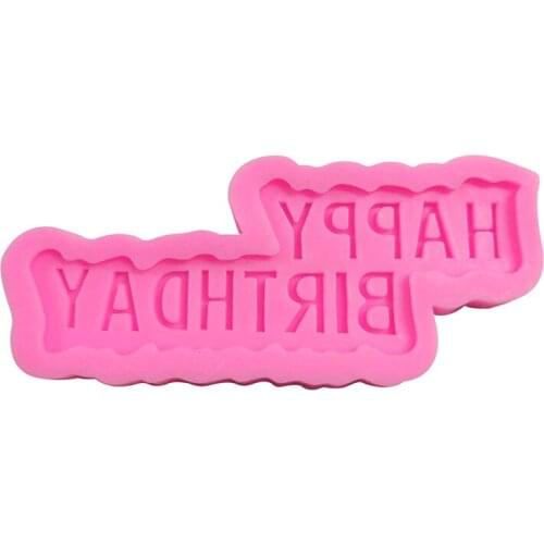 Happy Birthday Cup Cake Sign Fondant Cake Chocolate Silicone Mold Decoration Mode cupcake paper cristmas decoration