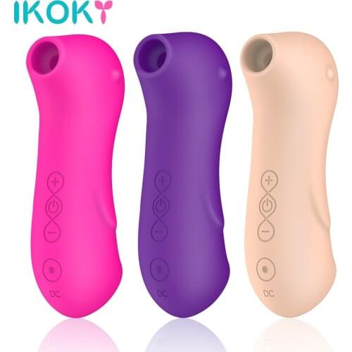 IKOKY Clit Sucker Vibrator Oral Licking Nipple Sucking Blowjob Tongue Vibrating Clitoris Vagina Stimulator Sex Toy for Women