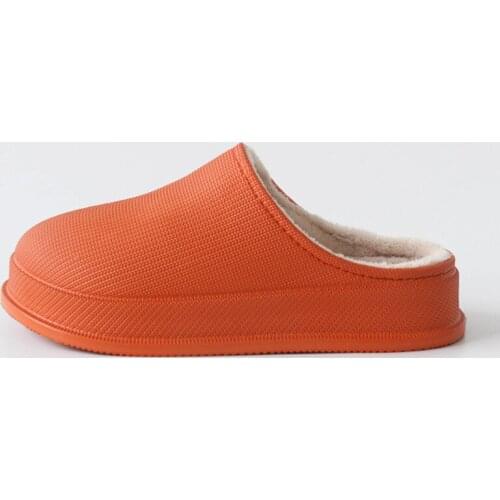 Winter Women Warm Slippers Ladies Waterproof Non-Slip Home Shoes Big Size Womens Furry Warm Flat Woman Soft Indoor Slides