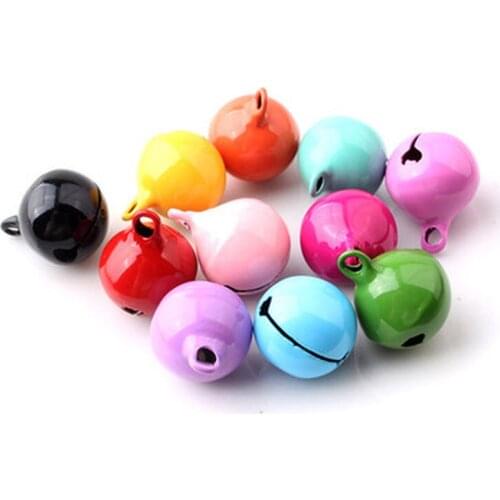 10PCS/Lot Beautiful Iron Loose metal Beads Jingle Bells Christmas Decoration Pendants DIY material Crafts Christmas Bells