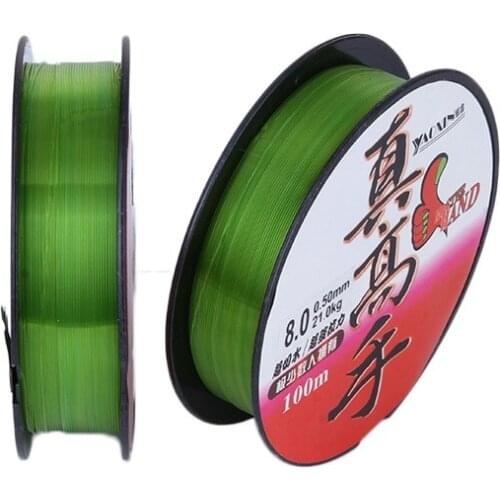 100 M Fishing Line 100% Nylon Fluorocarbon Fishing Line Large Horsepower Fishing Line Outdoor Fishing Accessories