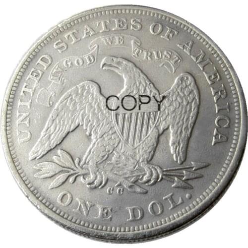 1872CC Seated Liberty Dollar Silver Plated Copy Coins