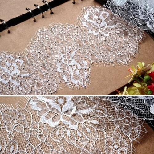 9meters Eyelash Lace Trim Flower Black White Lace Fabric Decoration Crafts Sewing Lace Ribbon For Dress Making Decoration