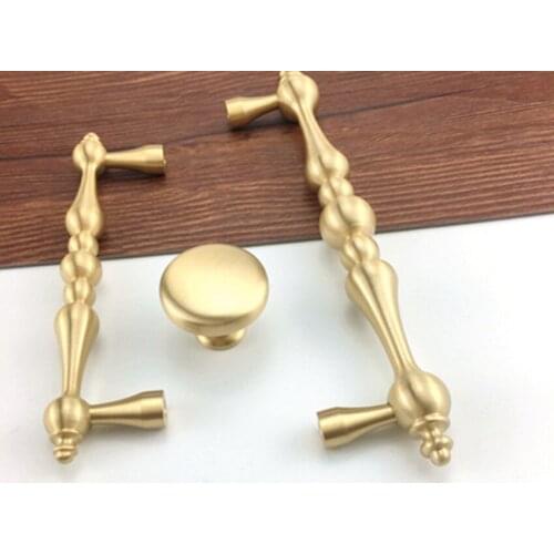 96 128mm modern simpple fashion Pure copper furniture hardware handle brass kitchen cabiner dresser drawer cupboard knob handle