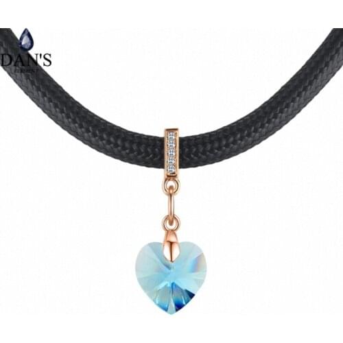 DANS ELEMENT 8 Colors Real Rose Gold Color Austrian Crystals Sweater pendant necklace for women monkey style #132315