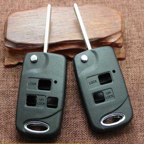 DAKATU 2/3 BTN Modified Flip Folding Remote Key Shell Case for Lexus RX300 LS400 LS430 ES330 SC430 IS300 LX470 RX330 RX350 GS30