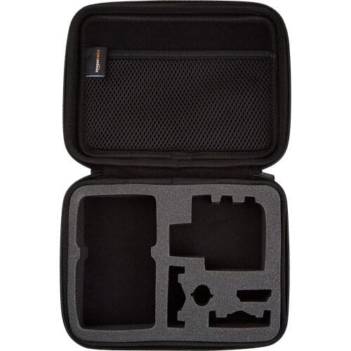 Middle size Carrying Case for GoPro And Accessories - 9 x 7 x 2.5 Inches, Black