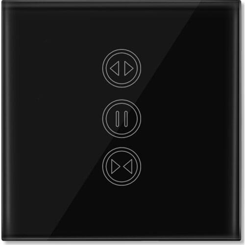 Black Glass Panel for EU Curtain Switch