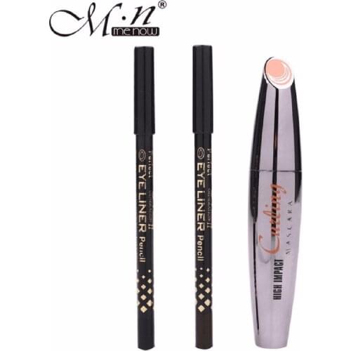 3pcs/set Black Waterproof Mascara Express Makeup With 2 Colors Eye Liner Pencil Eyes Cosmetic