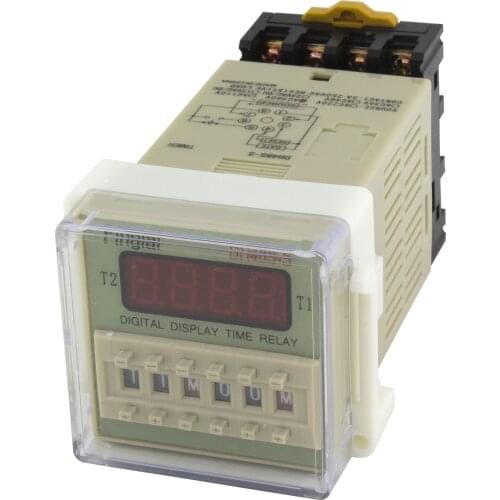 DH48S-S AC 380V 36V repeat cycle SPDT time relay with socket delay timer with base