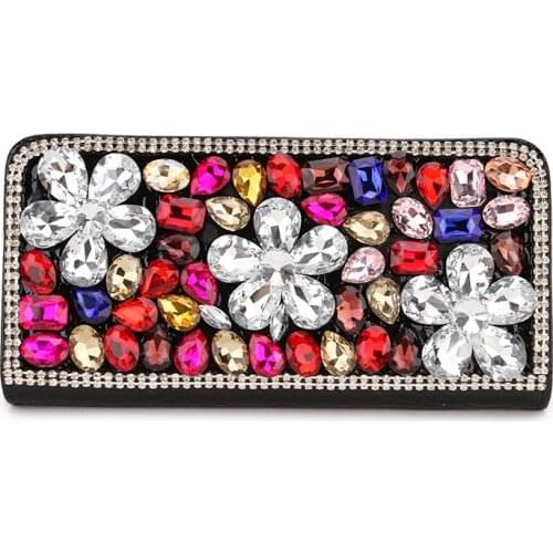 ENJOININ High Quality Design Fashion Luxury Charm Diamond Women Wallets Purse Coin Purse Card Holder Long Wallets Clutch Bag