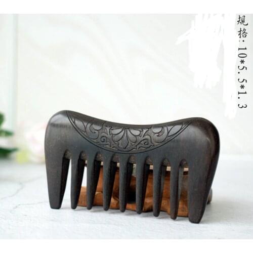 HBZGTLAD Pocket Wooden Comb Natural Gold Sandalwood Super Wide Tooth Wood Combs Double side engraved small hair combs