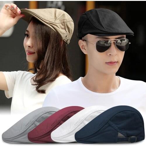 55-59CM 60-63CM Big Head Man Ivy Cap Male Casual Newsboy Hat Blank Flat Peaked Painter Caps Men Big Size Beret Hats