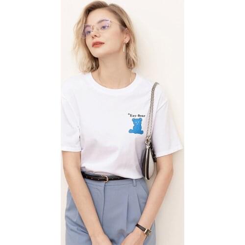 Summer Letter Print T Shirt Women O Neck Plus Size Loose Basic Tee Shirt Female Casual Short Sleeve Harajuku Tshirt Tops 2021