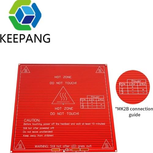 Upgraded Heatbed 12V 24V MK3 MK2A MK2B 3D Printer Heatbed Aluminum Plate Hotbed Black Heat Heating 3D Printer Parts