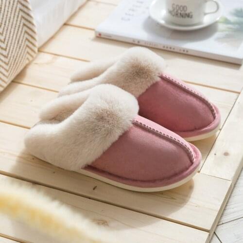 Fashion Ladies Wintere Slippers Indoor Bedroom Lovers Couples Shoes Fashion Warm Shoes Flat Flat Non-Slip Slippers 6 Style