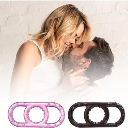 OLO Male Soft Penis Ring Comfortable Elastic TPE Cock Ring Penis Enhance Erection Lock Delay Ejaculation Ball Adult Sex Toys
