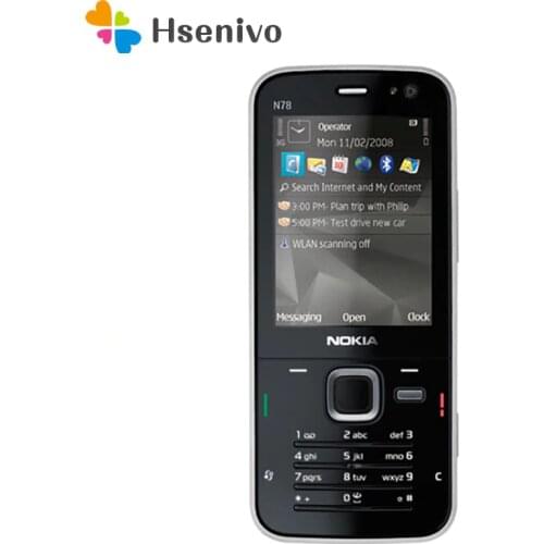 Nokia N78 Refurbished-Original unlocked Nokia N78 Phone Unlocked GSM 3G WIFI GPS Bluetooth FM Symbian S60 Phone Free shipping