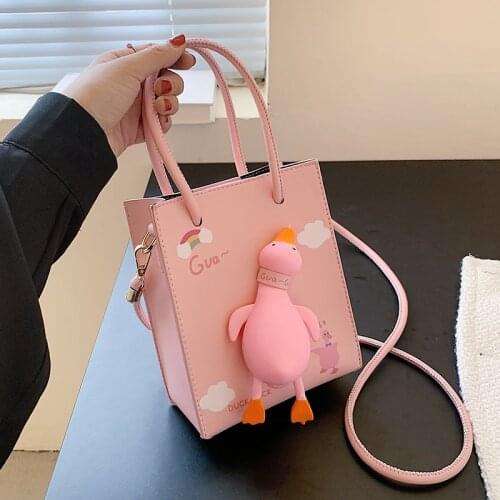 NEW cute cartoon Leather Crossbody Bags For Women 2020 Shoulder Simple Bag Lady Travel Purses And Handbags Cross Body Bag
