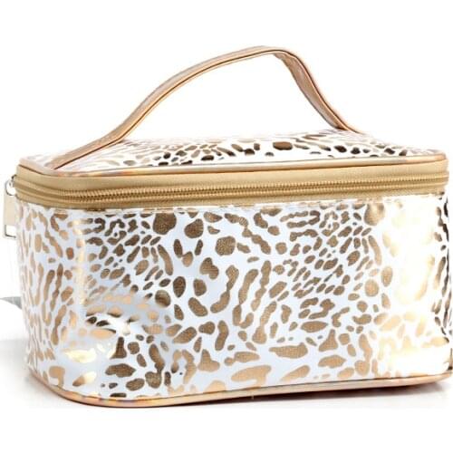 2021 New Women Travel Bag Large Capacity To Receive The European And American Wind Leopard Grain Square Bag Cosmetic Bag