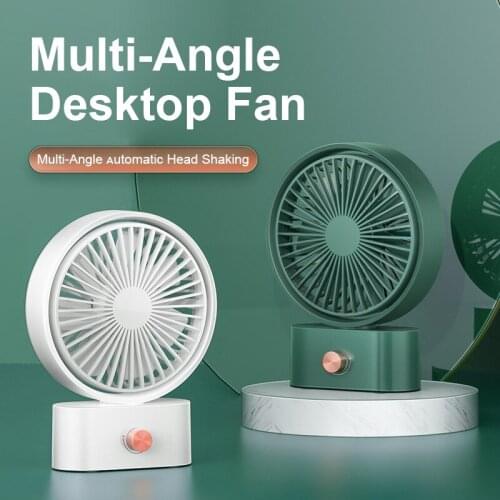 Personal Desk Mini Fan 2021 New Creative Usb Charging Portable Configuration Convenient Desktop Humidifying Shaking Head Fan