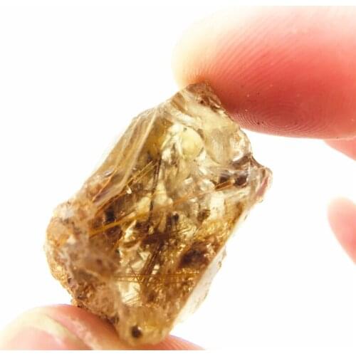 Rare 50g natural quartz gold hair crystal mineral specimen gem attribute reiki healing art collection