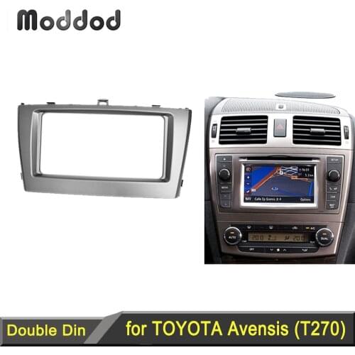 Double Din Stereo Panel For Toyota Avensis 2011+ Fascia Radio DVD Dash Installation Mount Trim Kit Face Bezel Facia
