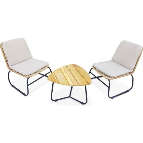 Outdoor patio furniture for balcony chair and table set 3 pcs