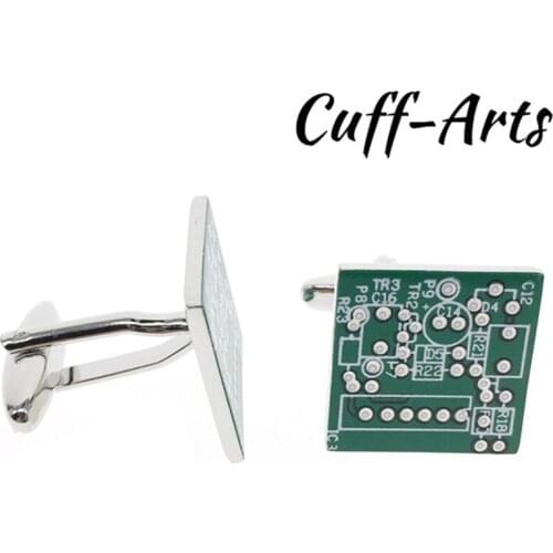Cuffarts 2018 New Fashion Cufflinks For Men Chip Shaped Cuff Links Trendy Jewelry Party Suit Cufflinks Accessories C10068