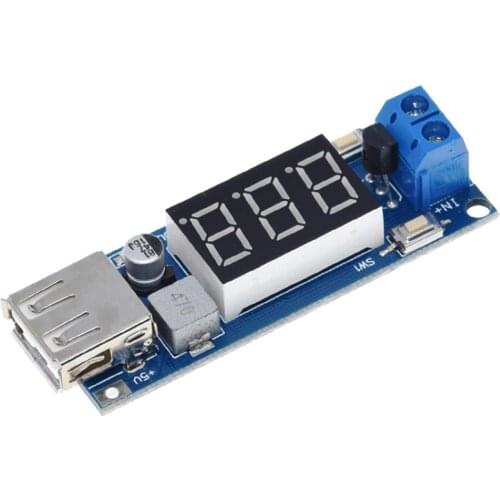USB CAR Charger LED Step Down Buck Converter Voltmeter Module Low Power DC 4.5-40V To 5V 2A High Efficiency Low Ripple Board