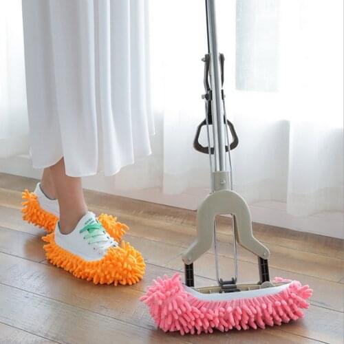 1pc Multi-function Moppable Shoe Cover Washable Reusable Microfiber Foot Socks Floor Cleaning Tools Shoe Cover Soft Material