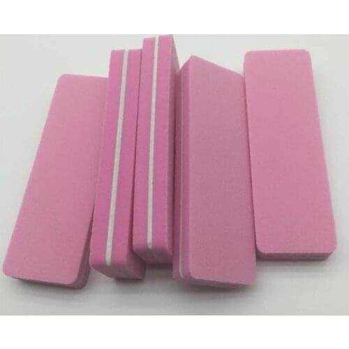 10pcs/lot 100/180 Buffer Block Mini Cuboid Professional Nail File For UV Gel Polish Pink File Sandpaper Manicure Tools Set 9cm