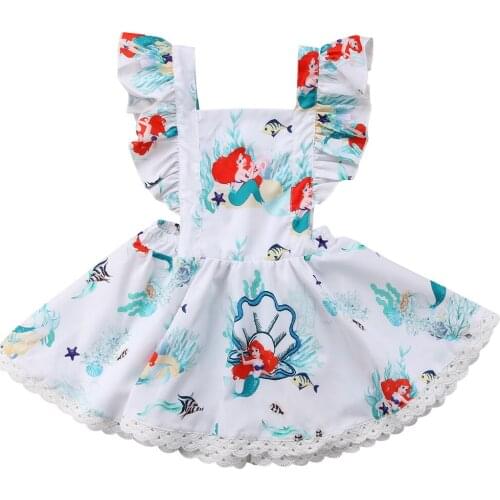 2019 Toddler Baby Kids Girls Backless Summer Party Sleeveless O Neck Mini Dress Sundress Dress New Hot