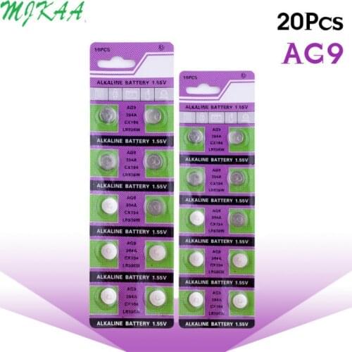 20PCS/pack AG9 SR936SW Watch Cell Coin Battery SR936 936A 194 394 394-1W 280-17 x10 1.55V