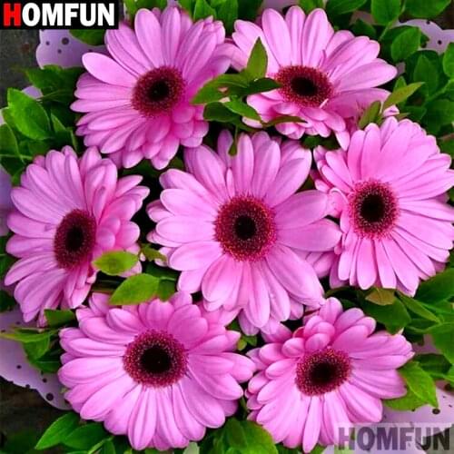 HOMFUN Diamond Embroidery DIY Diamond Painting Cross Stitch Kit "Flower landscape" 5D Needlework Diamond Home Decoration A27242