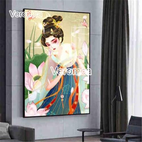 5D Diy Diamond Painting Ancient Style Beauty Handmade Diamond Embroidery Square Round Full Diamond Cross Stitch Home Decor