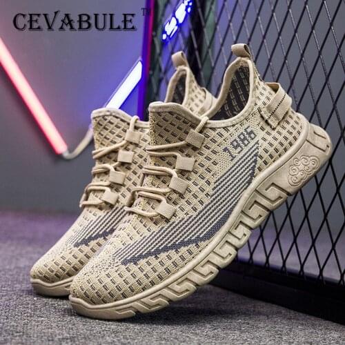 CEVABULE Mens Shoes 2021 Summer Sports Shoes Mens Breathable Mesh Casual Shoes Trendy Comfortable Shoes Zapatillas Hombre ZC