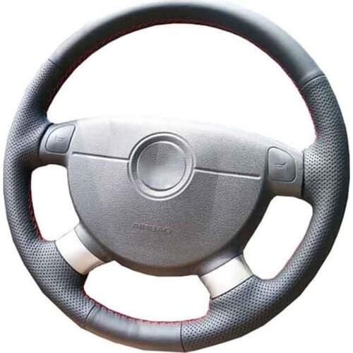 Car Steering Wheel Cover For Chevrolet Lova Aveo Buick Excelle Daewoo Customize DIY Steering Wrap Microfiber Leather Hand Sewing