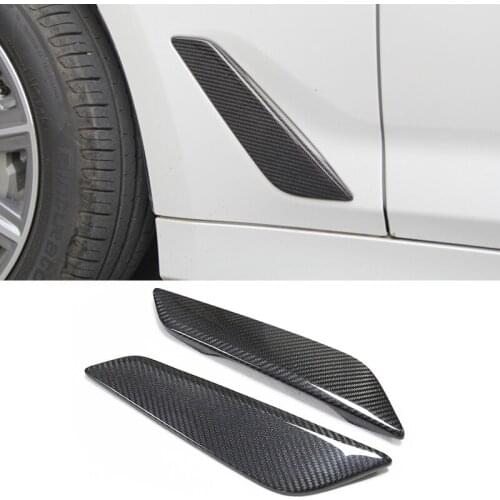 For BMW New 5 Series G30 2017 2020 Car-Styling Carbon Fiber Car Fender Vents Decorative Cover Trim Sticker Accessories