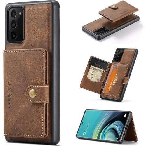 For Samsung Galaxy Note 20 Ultra 10 Plus 9 Leather Case with Magnetic Wallet Leather Small Wallet in Kickstand Card Holder Cover