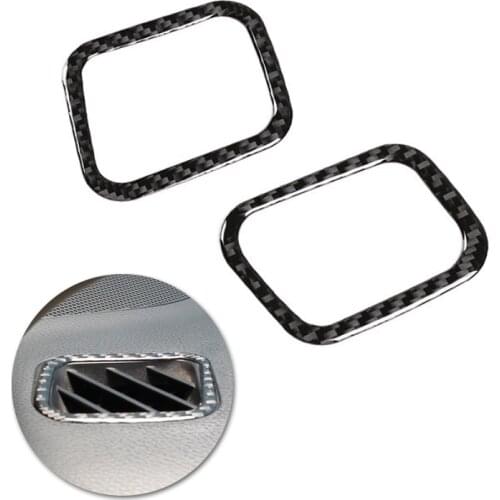 For Toyota Highlander 2015 2016 2017 2018 Interior Dashboard Panel Air Conditioning Vent Outlet Frame Carbon Fiber Cover Decor