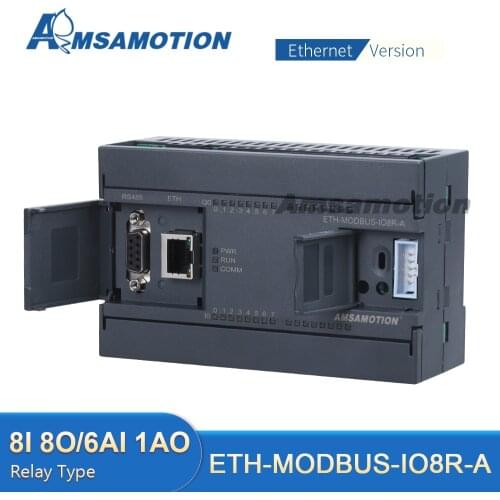 ETH-Modbus-IO8R-A RTU 8 Way Relay Ethernet Module 8I-8O 6AI-1AO Analog Input Output 485 Communication Board Digital Industrial