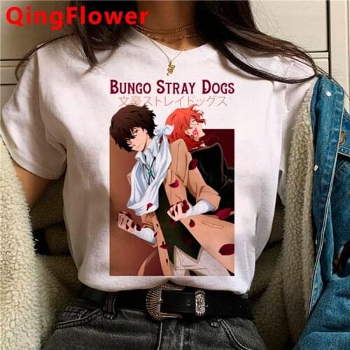 Bungou Stray Dogs Chuuya Nakahara t shirt women grunge couple clothes aesthetic couple tshirt top tees streetwear